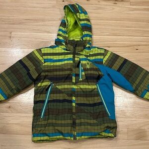 Spyder Kids Snowboard - Ski Jacket - Yellow, Blue, Brown